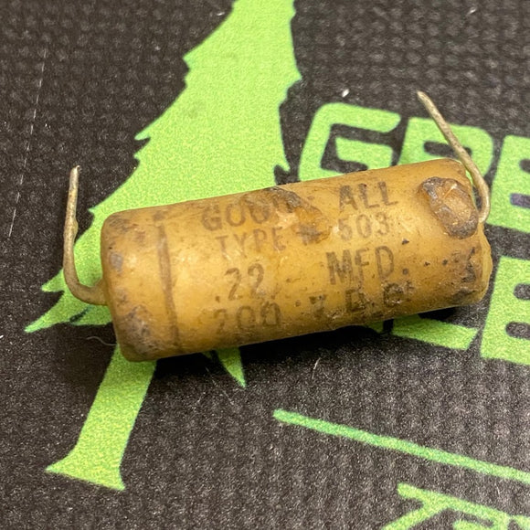 TYPE 503 0.22MFD 200VDC